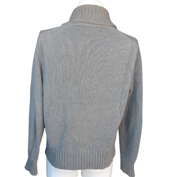 Polo Ralph Lauren SZ M Gray 100% Cotton 2 Button Shawl Collar Men's Sweater - Picture 2 of 14